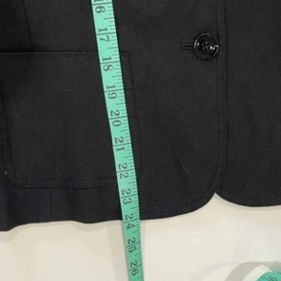 TALBOTS Vintage Petites Black Irish Linen Button Closure Jacket ~ Size 8 - Picture 12 of 15